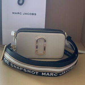 MARC JACOBS Logo Strap Snapshot Small Camera Bag - New White Multi